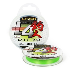Плетено влакно Lazer PE L4 Micro Fluo Green